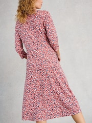 White Stuff Pink Rua Jersey Shirt Dress - Image 2 of 6