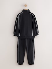 Black Sporty Zip Through Joggers Set (3-16yrs) - Image 2 of 5