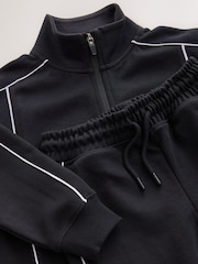 Black Sporty Zip Through Joggers Set (3-16yrs) - Image 4 of 5