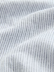 Slate/White Stripe 2 Pack Textured Short Sleeve Shirts With Linen - Image 8 of 9