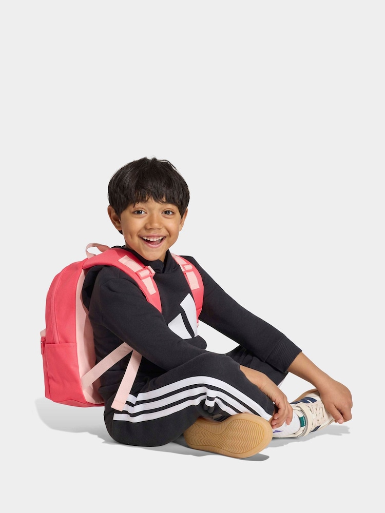 adidas Red 3 Bar Kids Backpack - Image 8 of 8 adidas Red 3 Bar Kids Backpack - Image 8 of 8