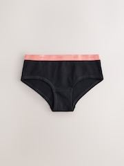 Black with Bright Waistband Hipster Briefs 5 Pack (3-16yrs) - Image 2 of 9