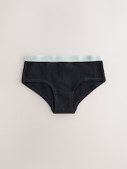 Black with Bright Waistband Hipster Briefs 5 Pack (3-16yrs) - Image 4 of 9