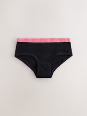Black with Bright Waistband Hipster Briefs 5 Pack (3-16yrs) - Image 5 of 9