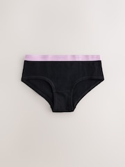 Black with Bright Waistband Hipster Briefs 5 Pack (3-16yrs) - Image 6 of 9