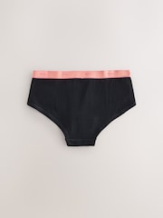 Black with Bright Waistband Hipster Briefs 5 Pack (3-16yrs) - Image 7 of 9