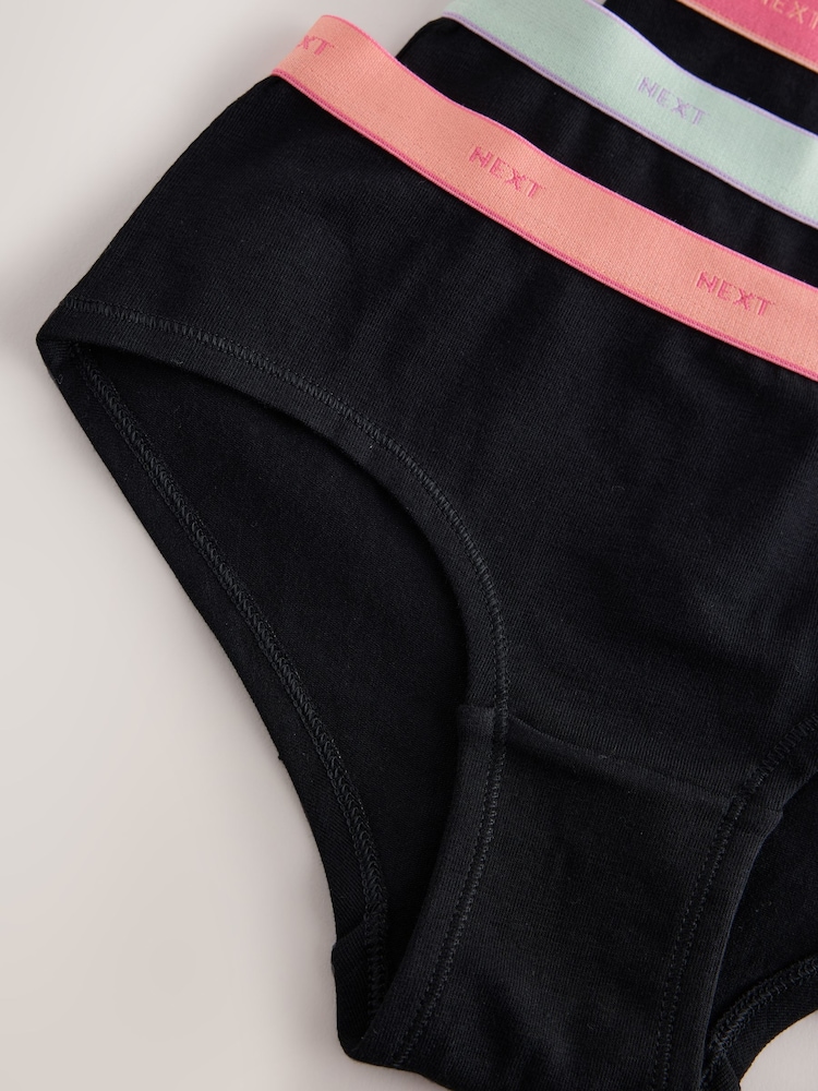 Black with Bright Waistband Hipster Briefs 5 Pack (3-16yrs) - Image 9 of 9 Black with Bright Waistband Hipster Briefs 5 Pack (3-16yrs) - Image 9 of 9