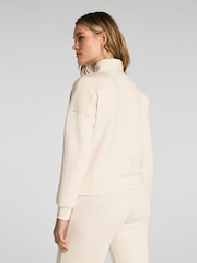 SPANX Cream AirEssentials® Shawl Collar Half Zip Sweat Top - Image 3 of 5