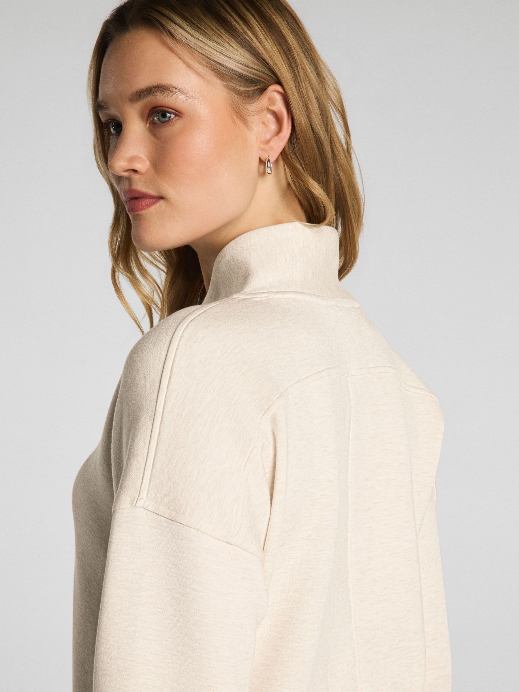 Buy SPANX Cream AirEssentials® Half Zip Sweatshirt from the Next