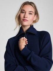 SPANX Blue AirEssentials® Half Zip Sweat Top - Image 2 of 6