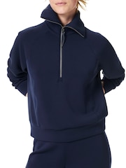 SPANX Blue AirEssentials® Half Zip Sweat Top - Image 5 of 6