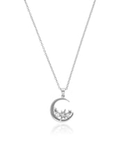Olivia Burton Silver Tone Celestial Cluster Moon Necklace - Image 1 of 4