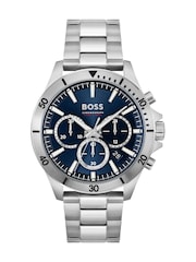 BOSS Navy Blue Troper Stainless Steel Bracelet Watch - Image 1 of 4