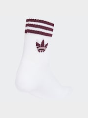Blanco/rosa - Al tobillo - 3 pares de calcetines con tres rayas de adidas Originals - Imagen 2 de 3