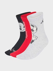 adidas Kids' x Disney Mickey Mouse Crew Socks 3 Pack - Imagen 1 de 3