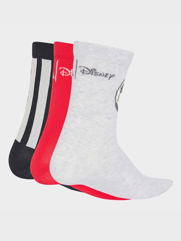 adidas Kids' x Disney Mickey Mouse Crew Socks 3 Pack - Imagen 2 de 3