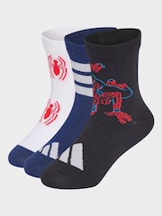 adidas Kids x Marvel Spider-Man Crew Socks 3 Pack - Imagen 2 de 4