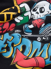 Black Regular Fit Graphic Crew Neck Sweater (3-16yrs) - Image 3 of 4