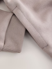 Mink Brown Smart Funnel Neck Quarter Zip Through Sweat Top (3-16yrs) - Image 3 of 4