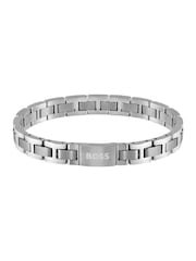 BOSS Silver Tone Gents Metal Link Essentials Stainless Steel Bracelet - Image 2 of 4