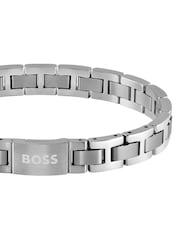 BOSS Silver Tone Gents Metal Link Essentials Stainless Steel Bracelet - Image 3 of 4