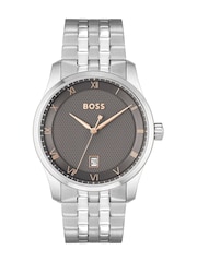 BOSS Silver Tone Principle Stainless Steel Bracelet Watch - Image 1 of 4