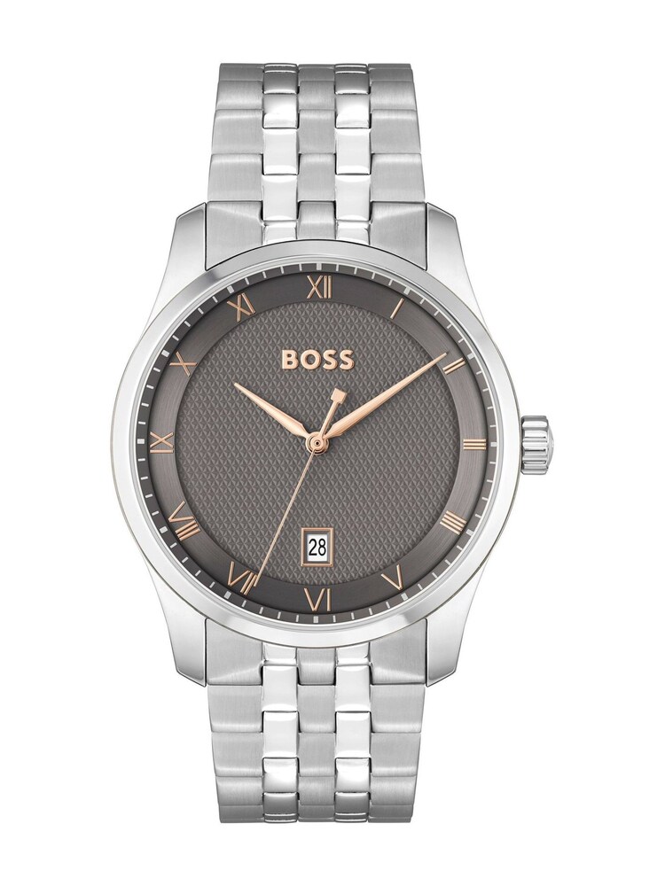 BOSS Silver Tone Principle Stainless Steel Bracelet Watch - Image 1 of 4 BOSS Silver Tone Principle Stainless Steel Bracelet Watch - Image 1 of 4
