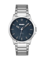 HUGO Silver Tone FIRST Stainless Steel Bracelet Watch - Image 1 of 4