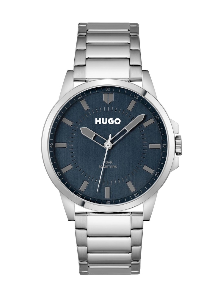 HUGO Silver Tone FIRST Stainless Steel Bracelet Watch - Image 1 of 4