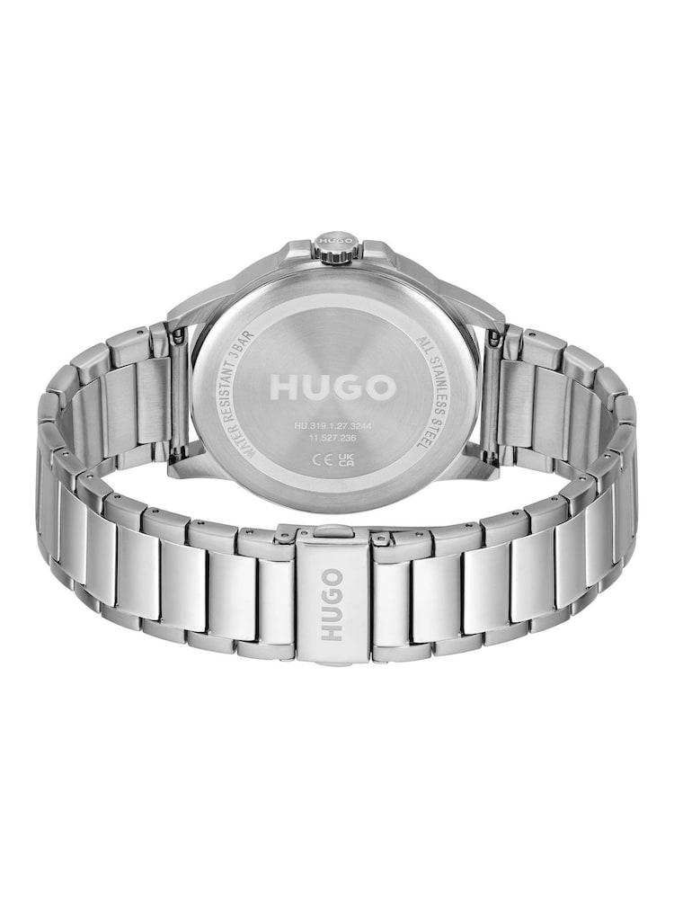 HUGO Silver Tone FIRST Stainless Steel Bracelet Watch - Image 4 of 4