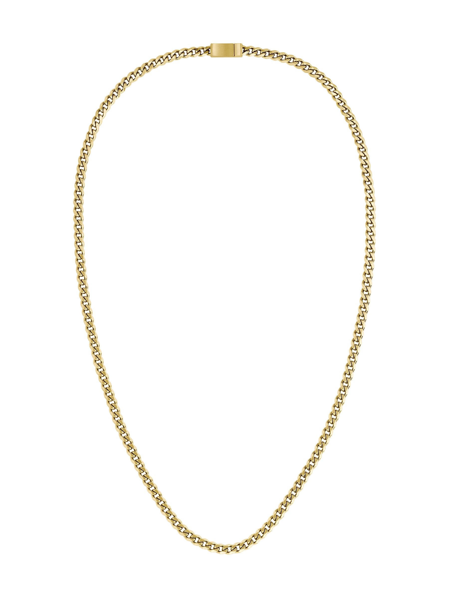 BOSS Men's Stainless Steel Yellow Gold Tone Chain Necklace 1580173 - Image 2