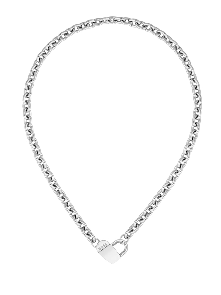 BOSS Silver Tone Ladies Dinya Stainless Steel Necklace - Image 1 of 2