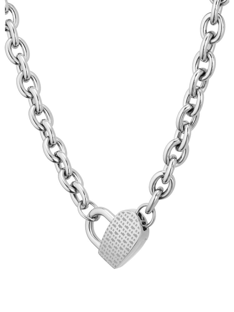BOSS Silver Tone Ladies Dinya Stainless Steel Necklace - Image 2 of 2