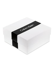 Calvin Klein Brown Braided Leather Bracelet With Multi-faceted Magnetic Closure - Image 3 of 3