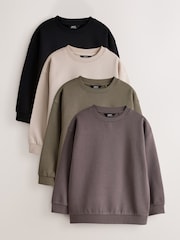 Multi 4 Pack Crew Neck Sweatshirts (3-16yrs) - Image 1 of 8