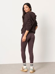 FatFace Meribel Plain Brown Leggings - Image 2 of 7