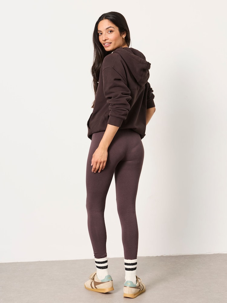 FatFace Meribel Plain Brown Leggings - Image 2 of 7 FatFace Meribel Plain Brown Leggings - Image 2 of 7