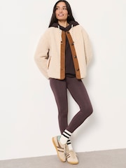 FatFace Meribel Plain Brown Leggings - Image 5 of 7
