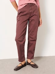 FatFace Bella Plum Purple Chino Tapered Trousers - Image 1 of 5