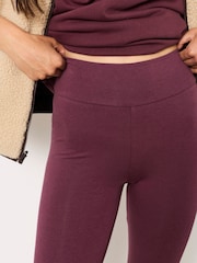 FatFace Meribel Plum Purple High Rise Leggings - Image 3 of 6