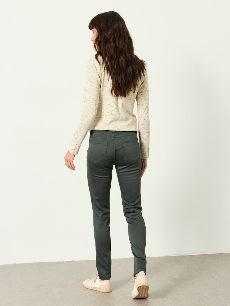 FatFace HAYLE Green Denim Five pocket Trousers - Image 2 of 5