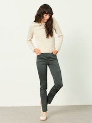FatFace HAYLE Green Denim Five pocket Trousers - Image 4 of 5
