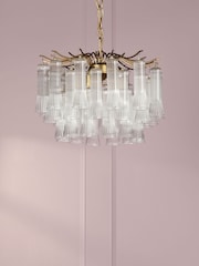 Laura Ashley Brass Penlee 4 Light Matt Antique Chandelier - Image 2 of 6