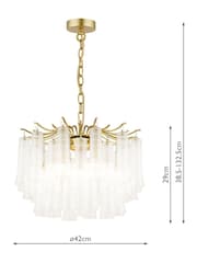 Laura Ashley Brass Penlee 4 Light Matt Antique Chandelier - Image 4 of 6