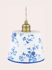 Laura Ashley Blue China Rose 1 Light Pendant - Image 4 of 6