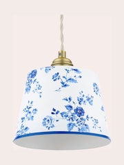 Laura Ashley Blue China Rose 1 Light Pendant - Image 5 of 6