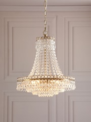 Laura Ashley Brass Enid 5 Light Chandelier Matt Antique Matt Antique - Image 1 of 6