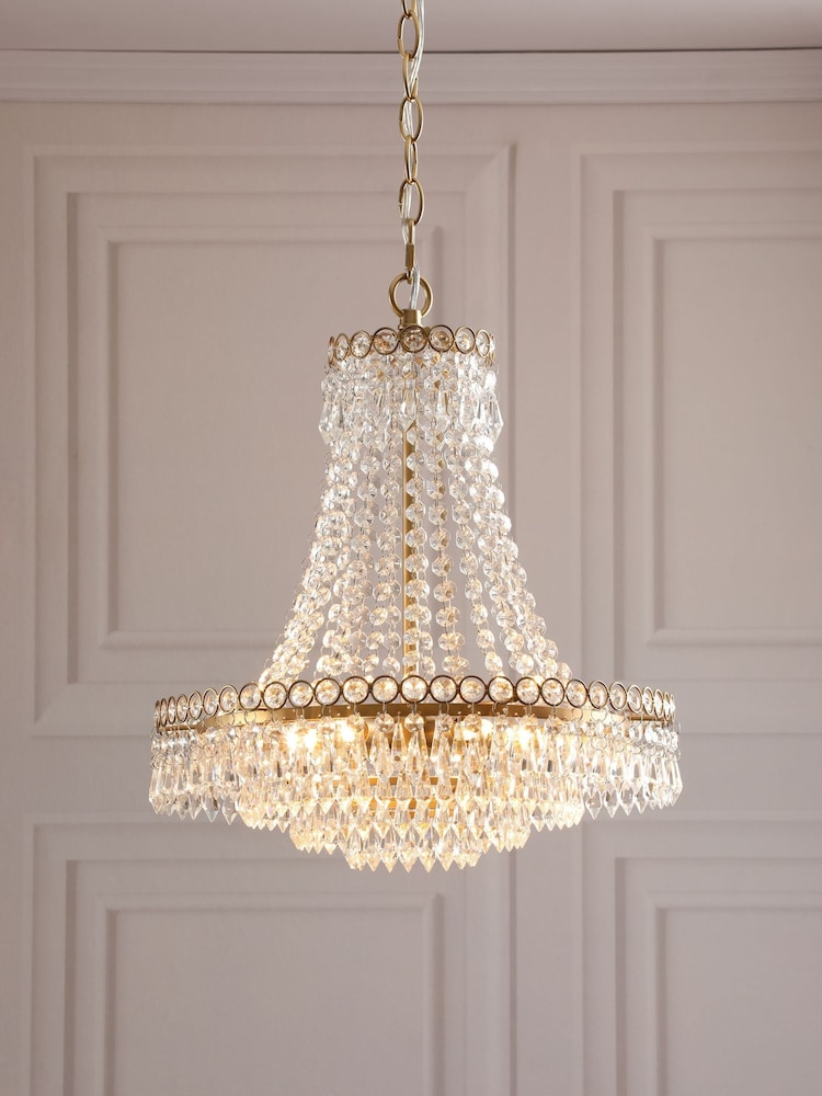 Laura Ashley Brass Enid 5 Light Chandelier Matt Antique Matt Antique - Image 1 of 6