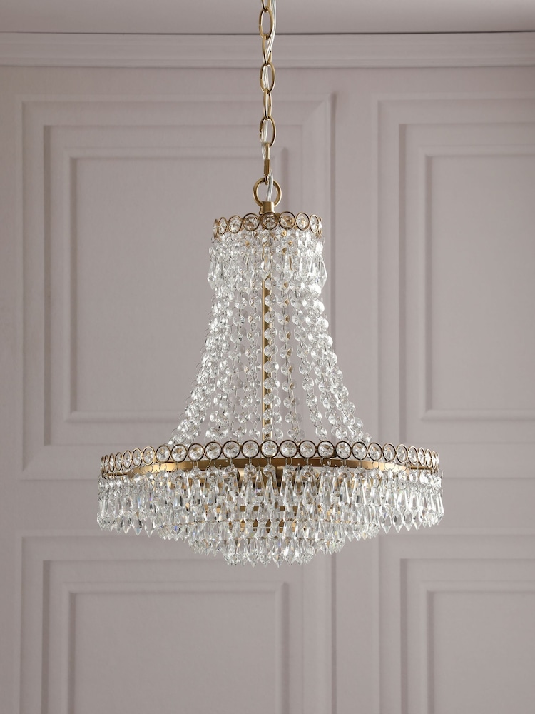 Laura Ashley Brass Enid 5 Light Chandelier Matt Antique Matt Antique - Image 2 of 6