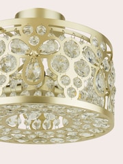 Laura Ashley Champagne Tilbrook  3 Light Flush Ceiling Light - Image 6 of 6